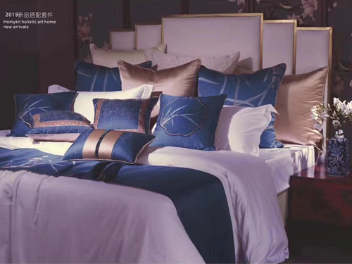 床上用品系列四：繚綾工藝腰枕、床旗、抱枕、